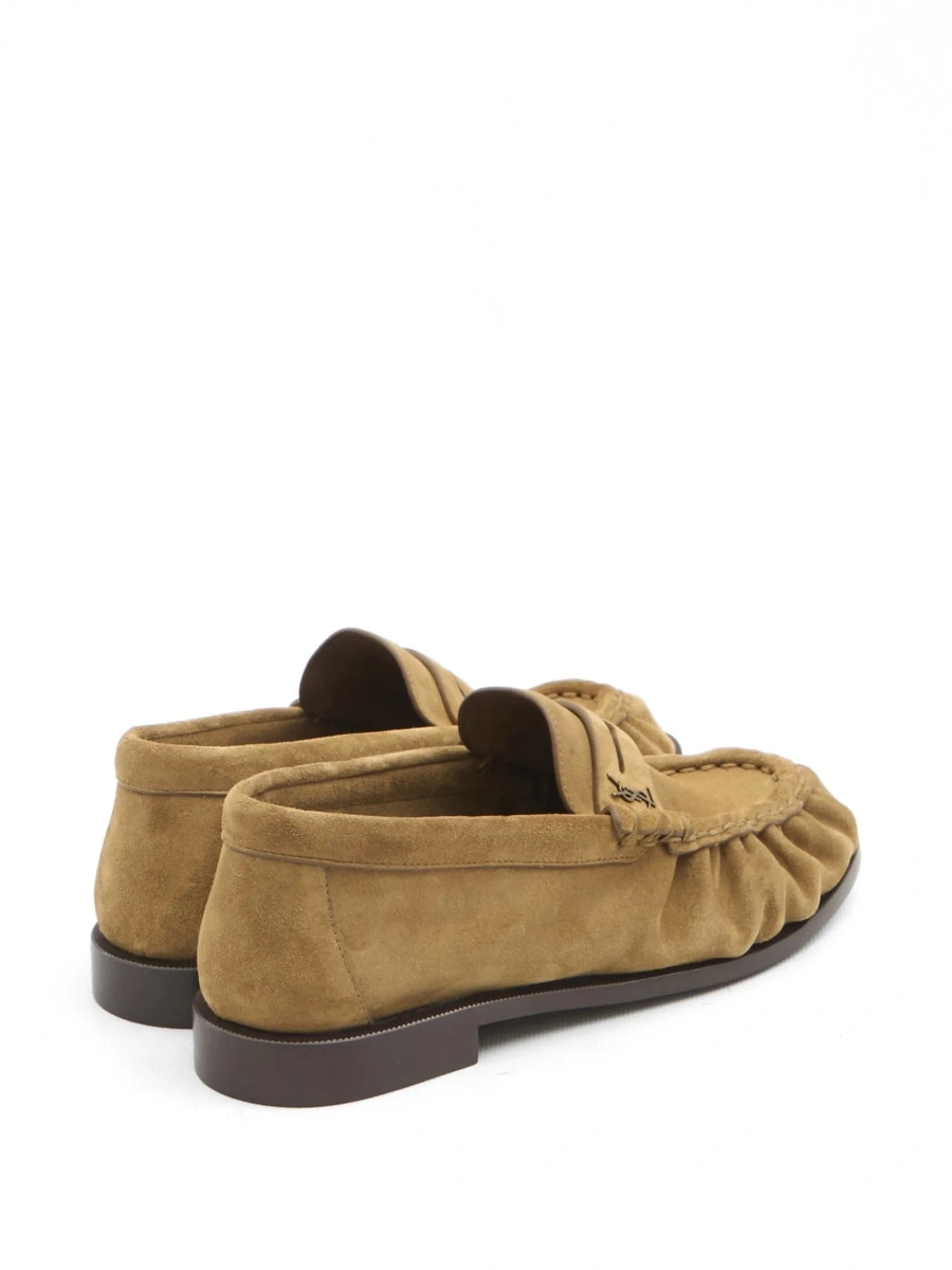 Mocasini Saint Laurent neutri din piele - Img 3