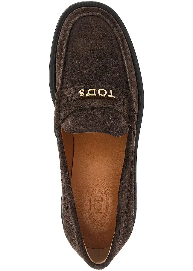 Mocasini Suede leather loafers with logo - Img 4