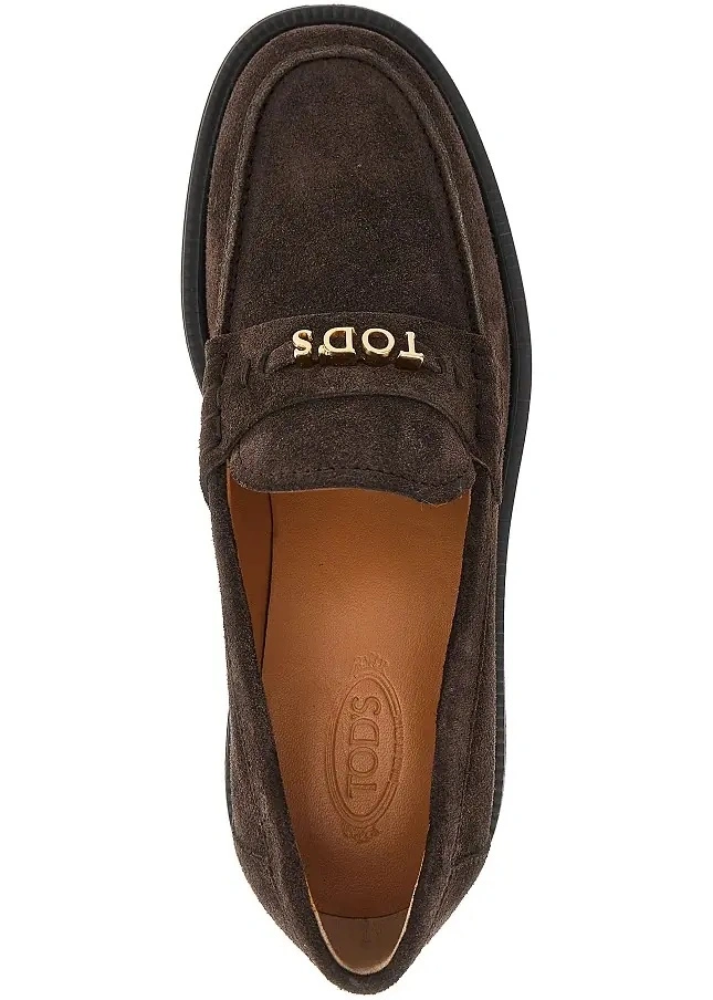 Mocasini Suede leather loafers with logo - Img 4