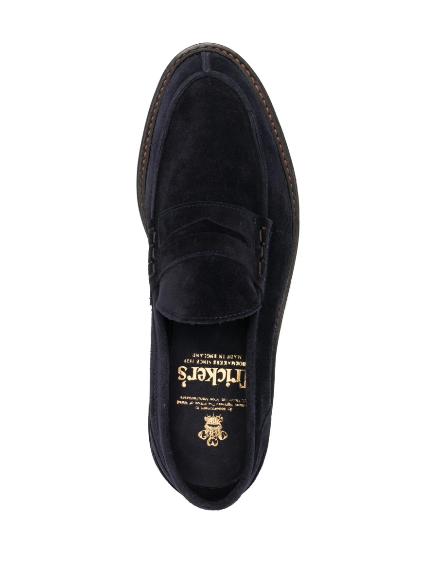 Mocasini TRICKER'S albastri din piele intoarsa - Img 4