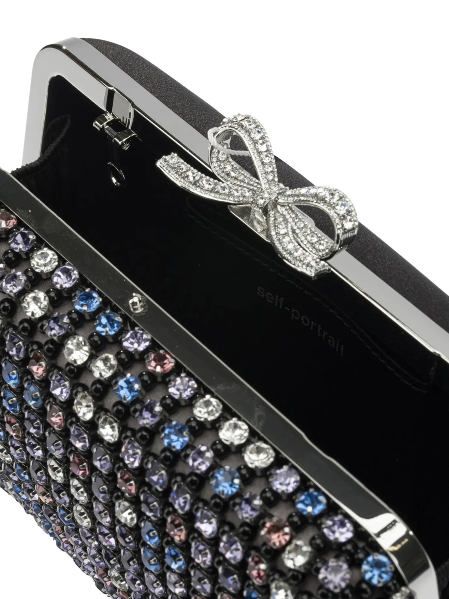 Multi-crystal knit clutch bag - Img 5