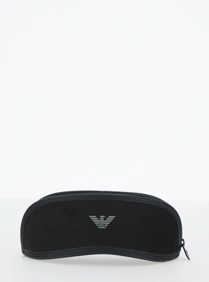 Ochelari Black sunglasses with oval lenses and logo lettering on the temple in acetate for women - Img 4