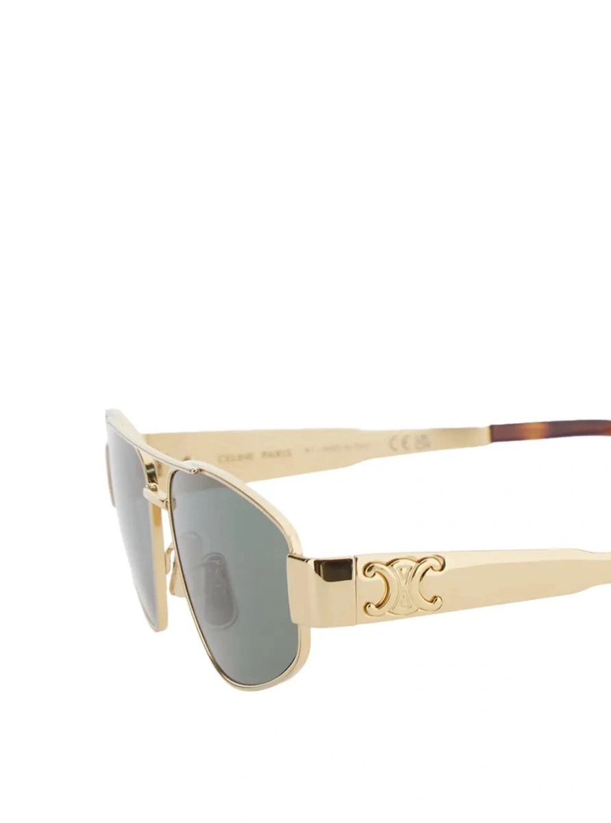Ochelari Metallic Sunglasses with Triomphe Detail on the Temples and Navigator Frame in Metal Man - Img 3