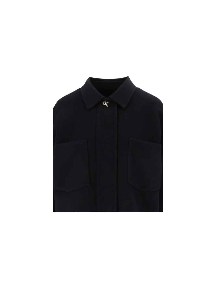 Paltoane WOOL DOUBLE CROPPED SHIRT JACKET WITH FILO DIAMANTE DETAIL - Img 4