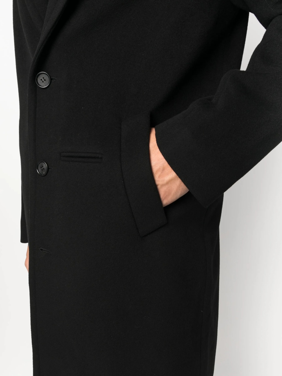 Palton Alexander McQueen negru din casmir si lana - Img 5