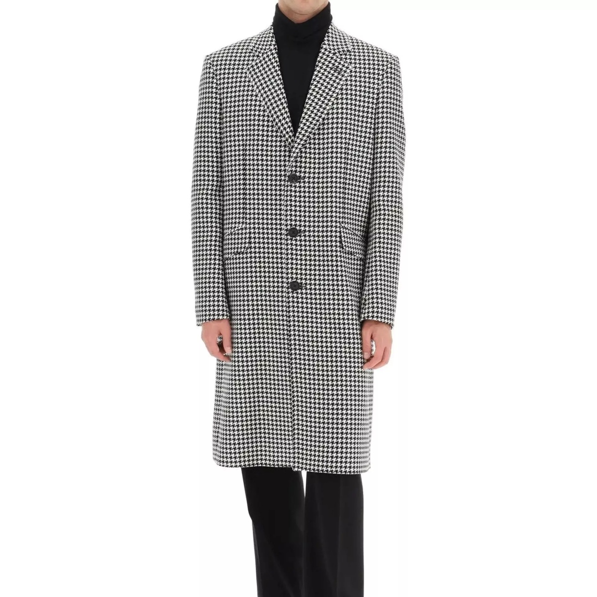 Palton Alexander McQueen Pied-De-Poule Wool Coat - Img 2
