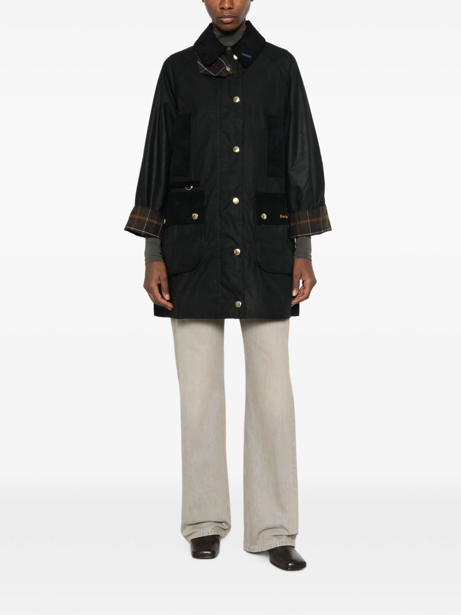 Palton Barbour negru din bumbac - Img 2