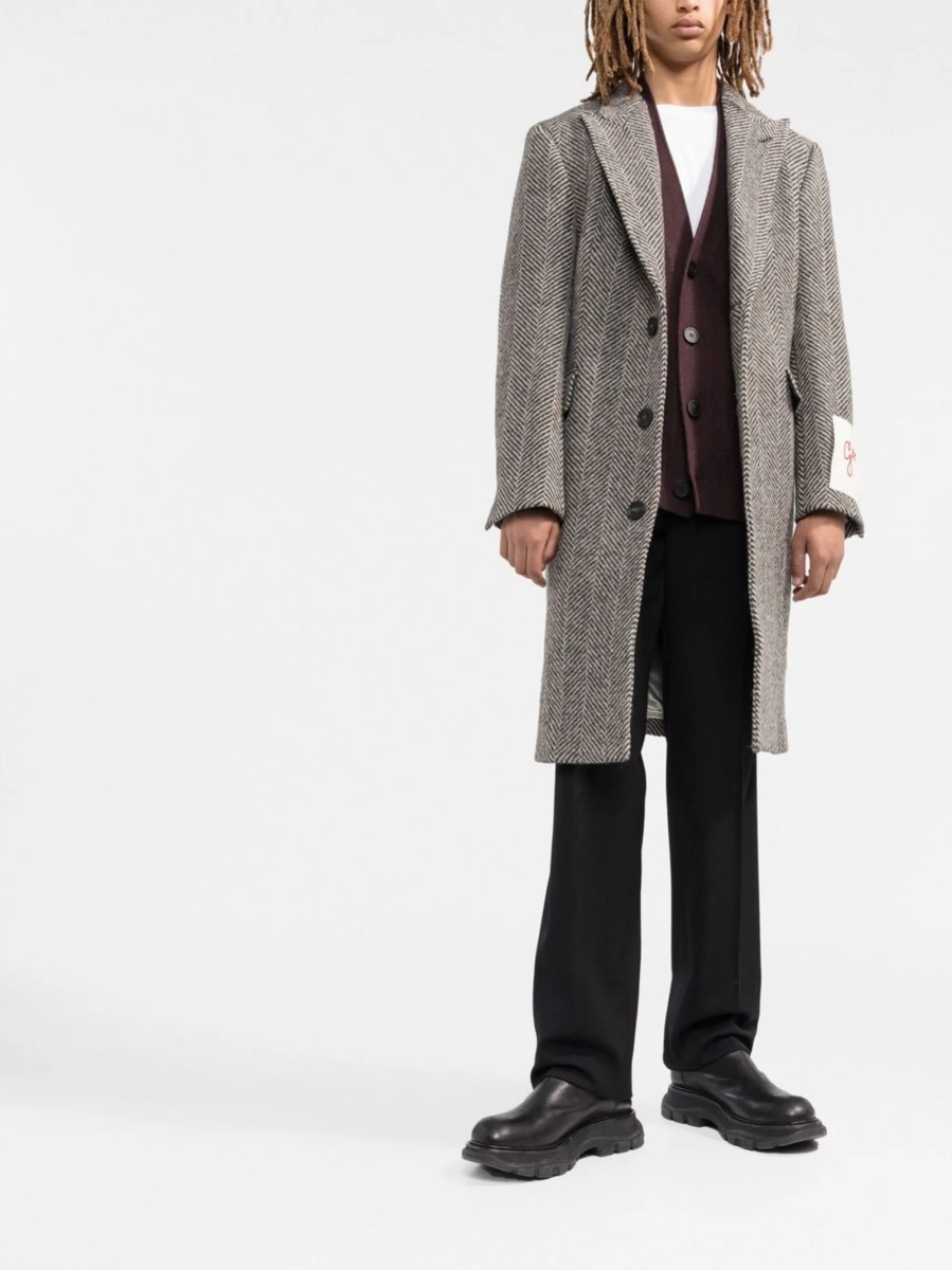 Palton Golden Goose gri din lana si polyester - Img 2