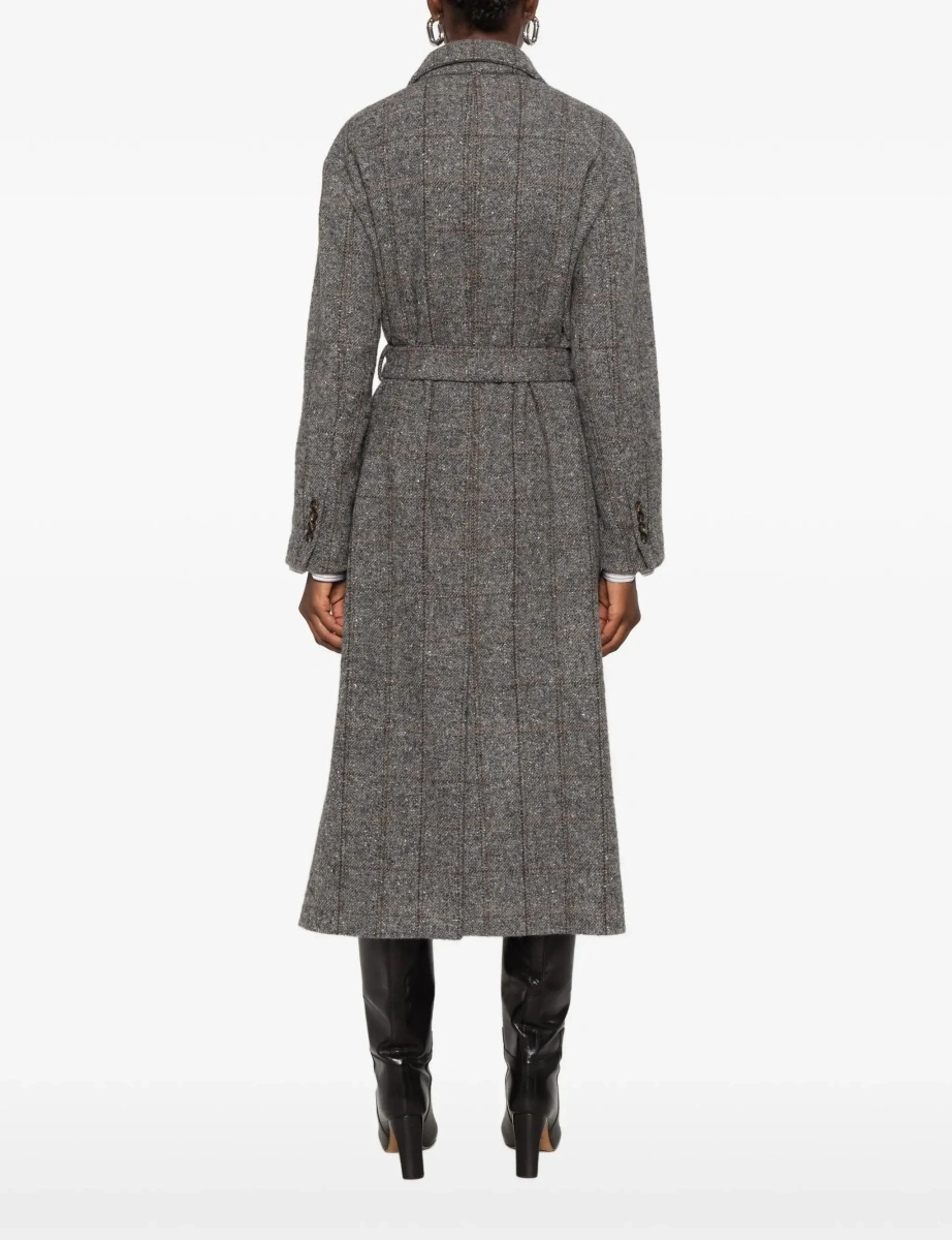 Palton Long alpaca-blend Coat with belt - Img 6