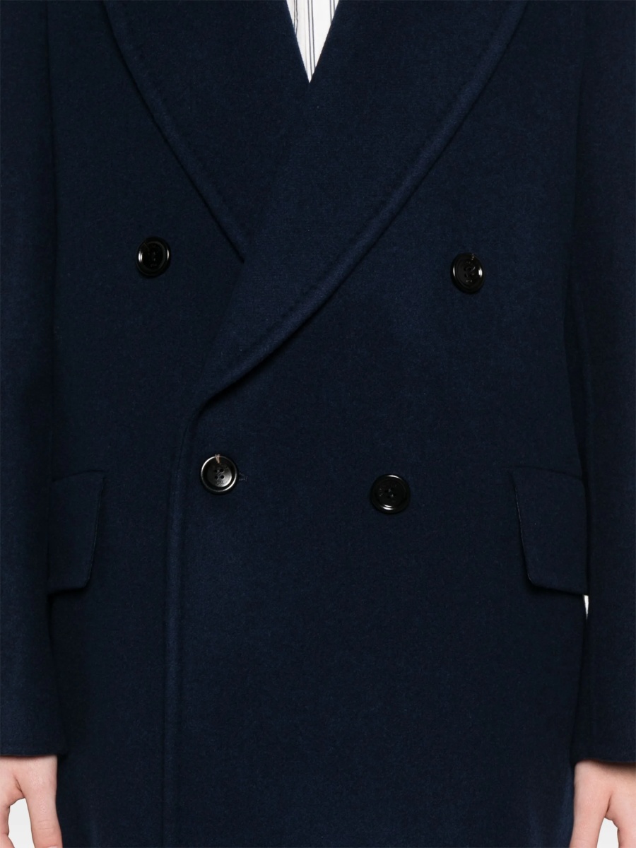 Palton Max Mara albastru din casmir si lana - Img 5