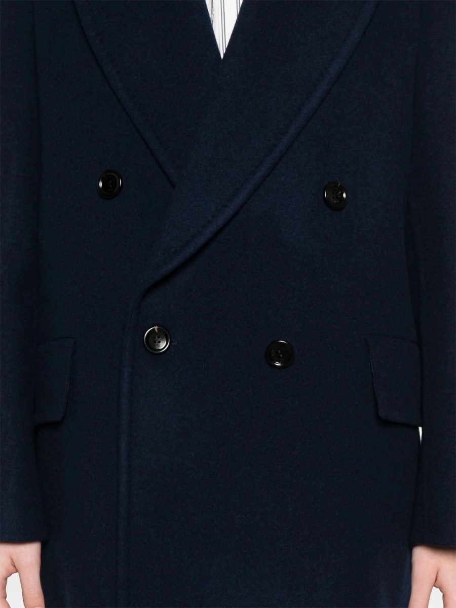 Palton Max Mara albastru din casmir si lana - Img 5