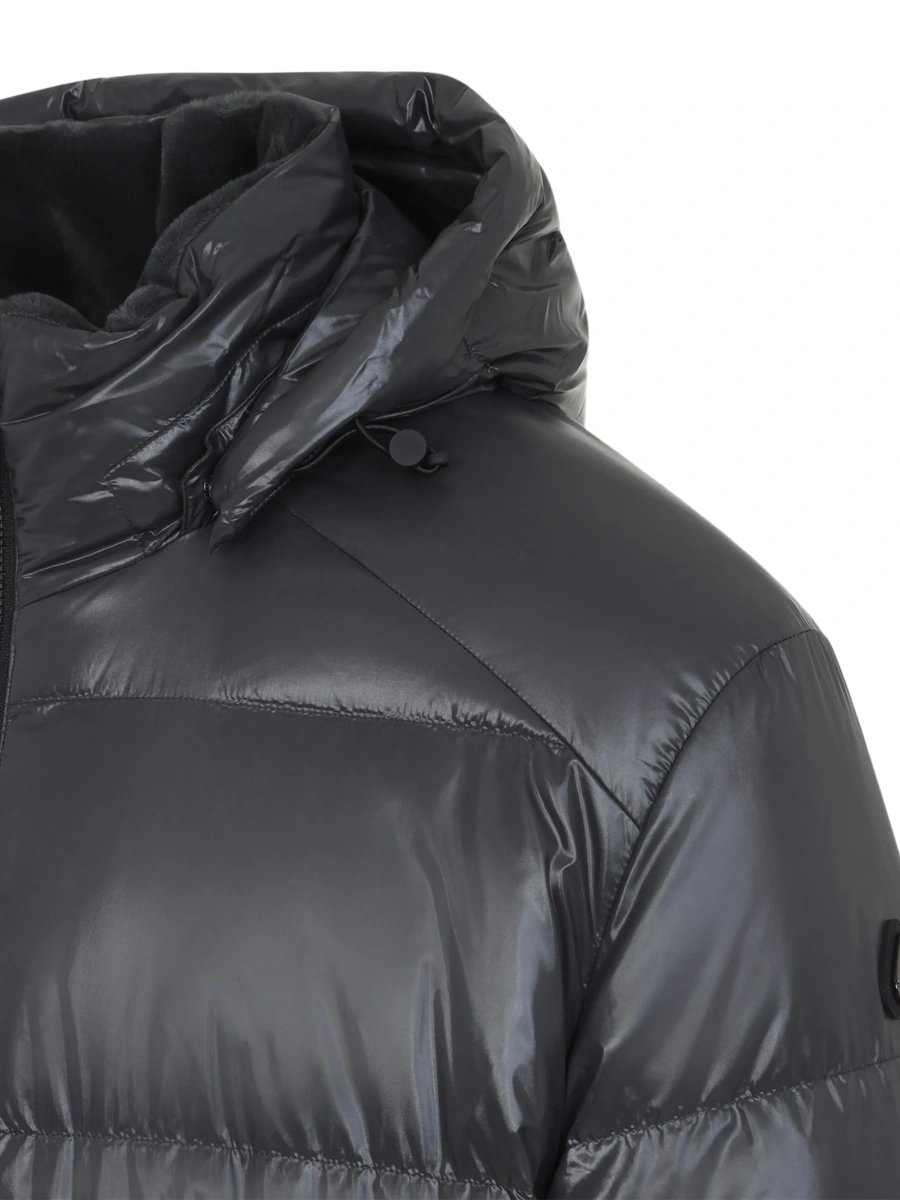 Palton Moose Knuckles negru din nylon - Img 4