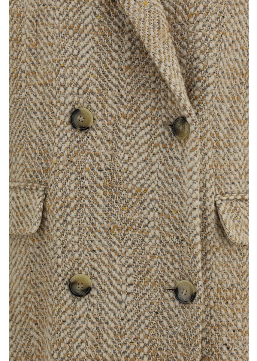 Palton Pilda Herringbone wool-blend Coat - Img 3