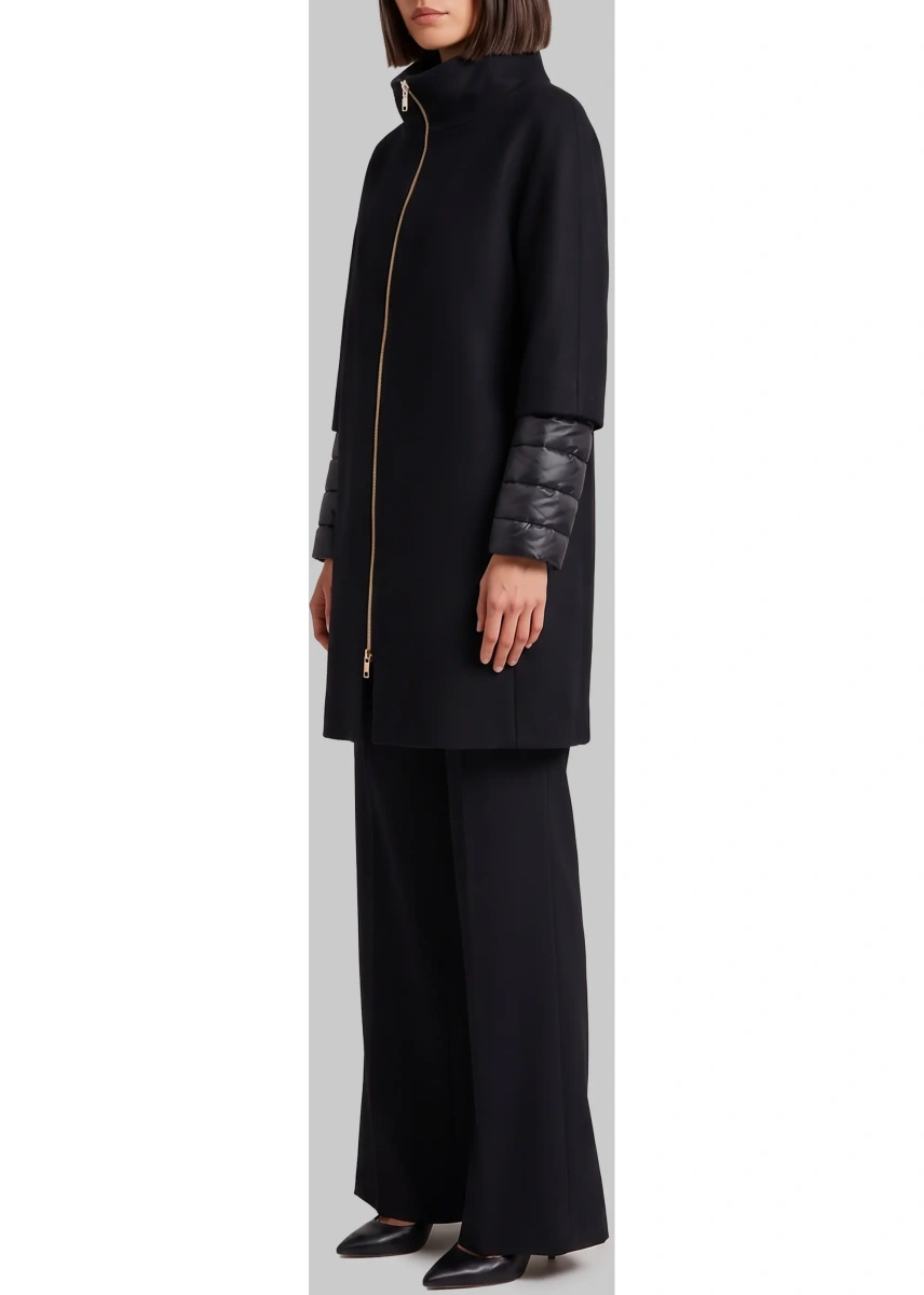 Palton Ultra-Light Coat In Eco Wool And Nylon - Img 2