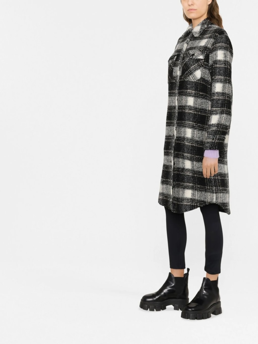 Palton Woolrich negru din fibre si lana - Img 3