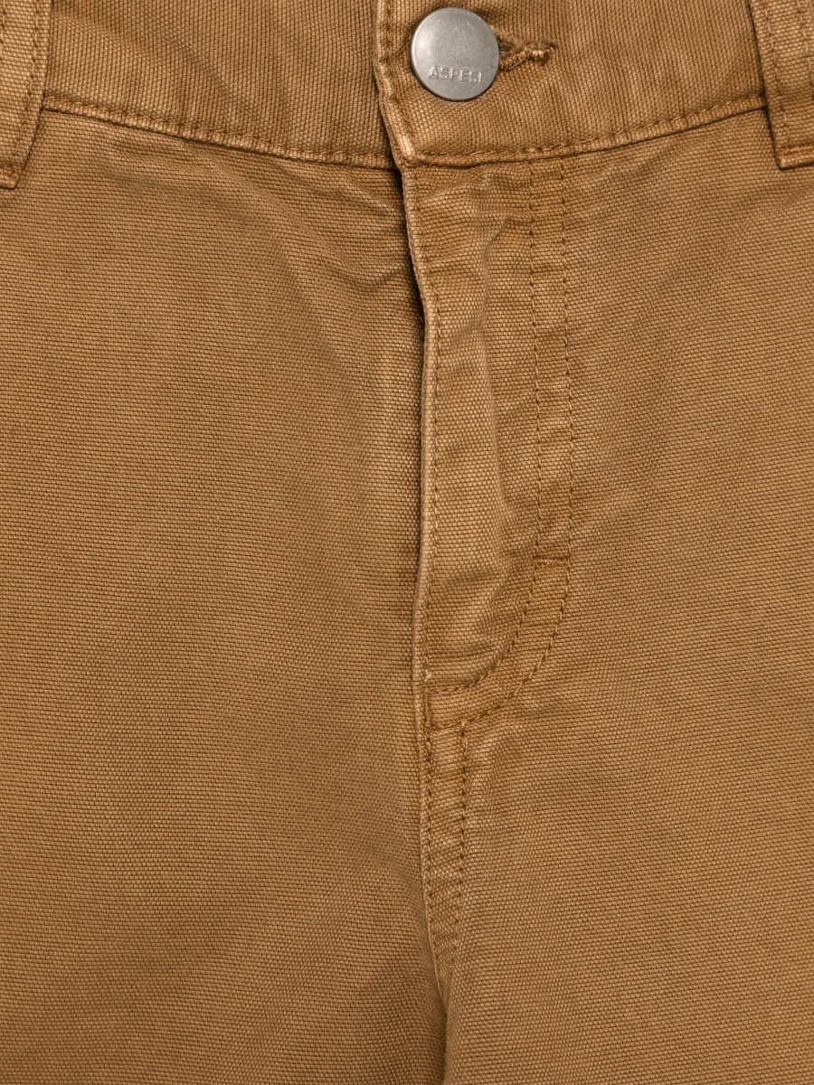 Pantaloni Aspesi maro din bumbac - Img 3