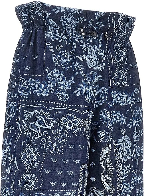 Pantaloni Bandana print chambray pants - Img 2