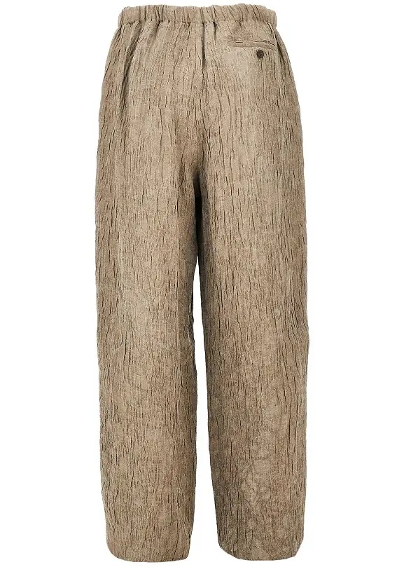 Pantaloni Bark effect linen-blend pants - Img 3