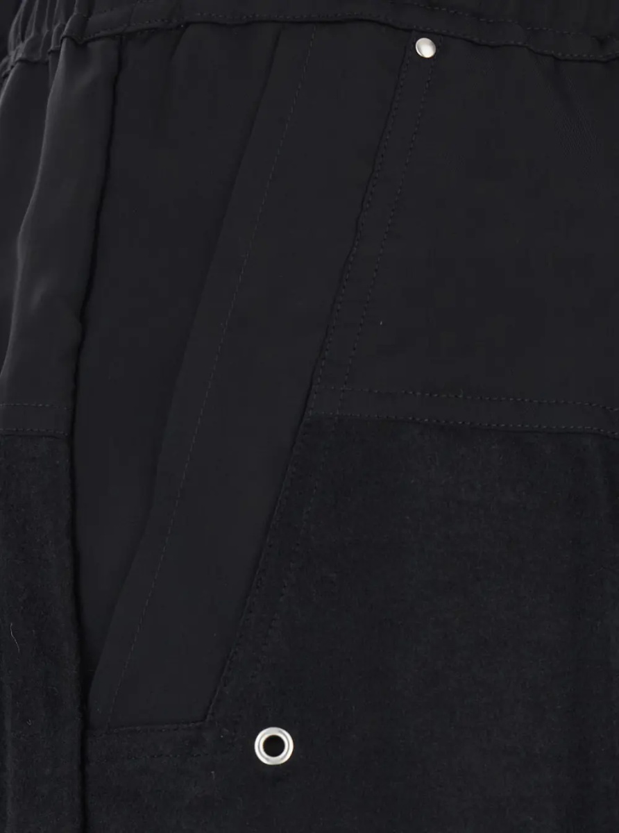 Pantaloni 'Bela Wide' Black Pants with elastic waistband and oversized drawstring in ramie and cotton Men - Img 3