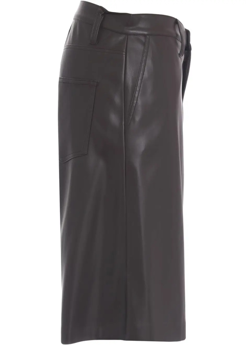 Pantaloni Bermuda shorts in leather look - Img 4