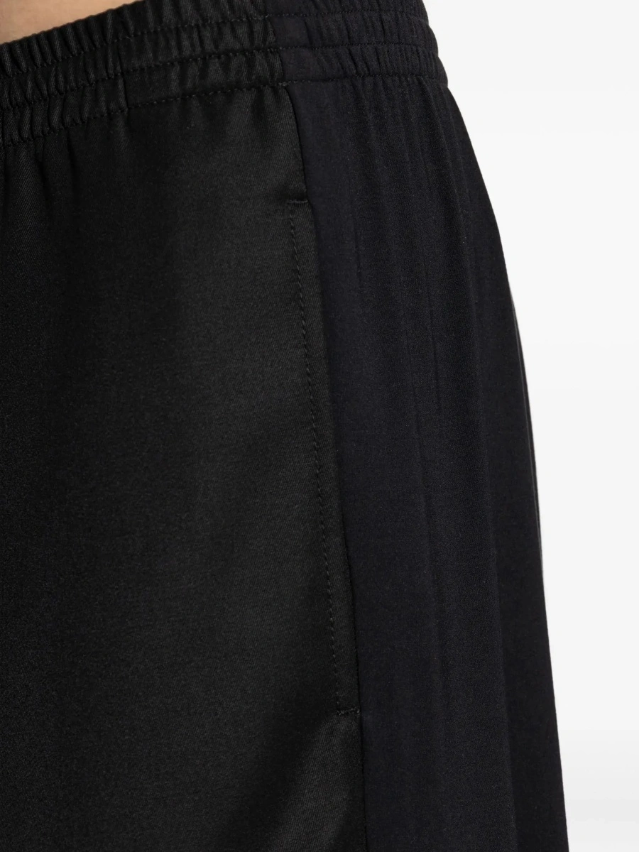Pantaloni Black Pants with Elastic Waist in Wool Man - Img 7