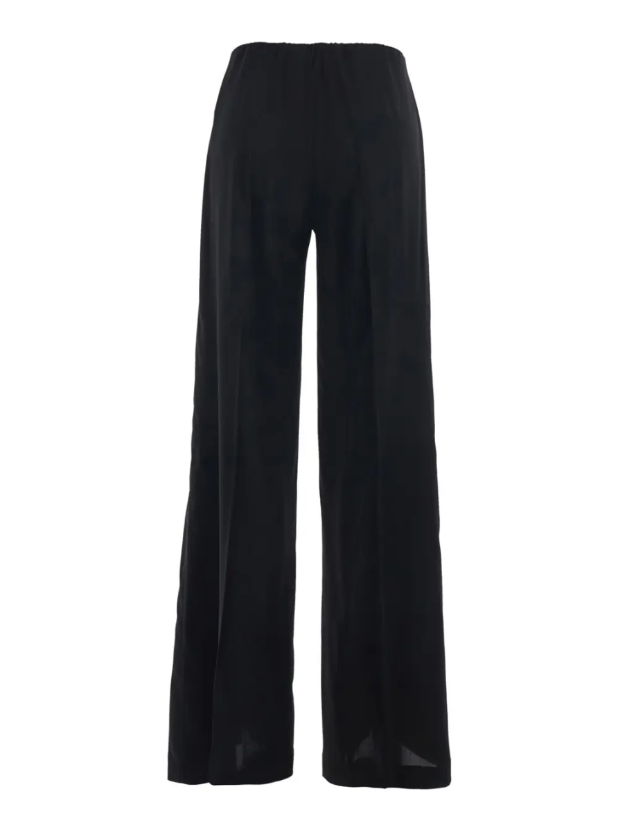 Pantaloni Black Women's Pants with Elastic Waistband - Img 2