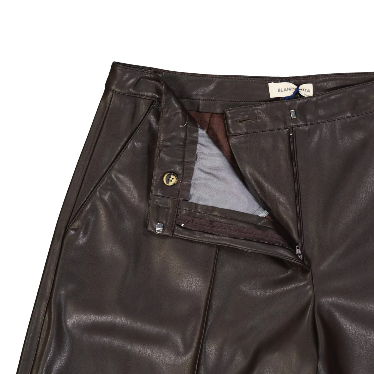 Pantaloni Blanca Vita Faux Leather Shorts - Img 3