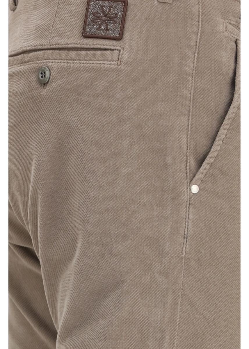 Pantaloni Bobby slim chino Pants in stretch cotton gabardine - Img 3