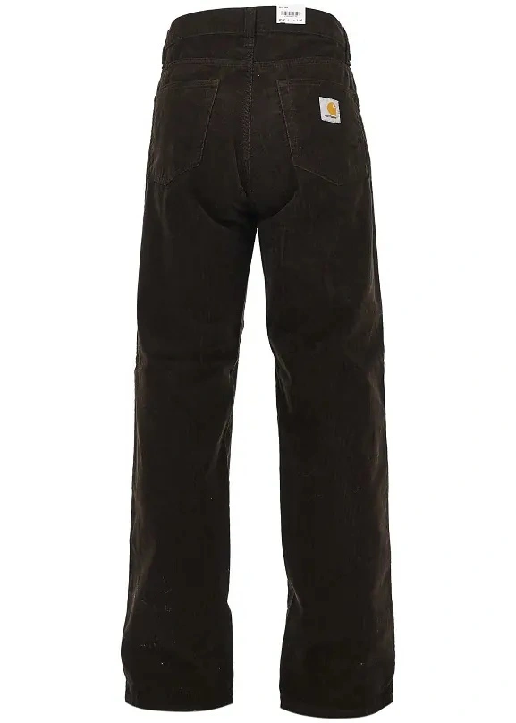 Pantaloni Carhartt maro din catifea reiata - Img 3