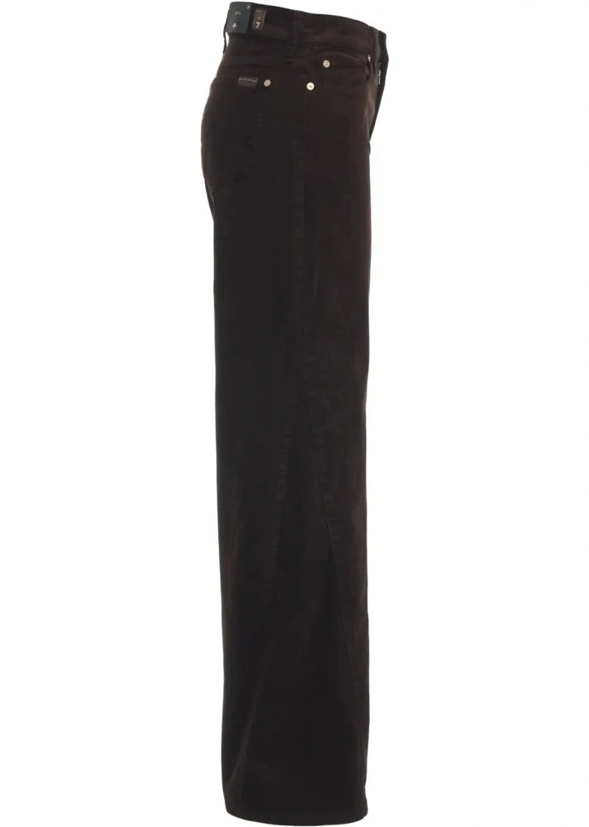 Pantaloni casual 7 For All Mankind maro din catifea reiata - Img 3