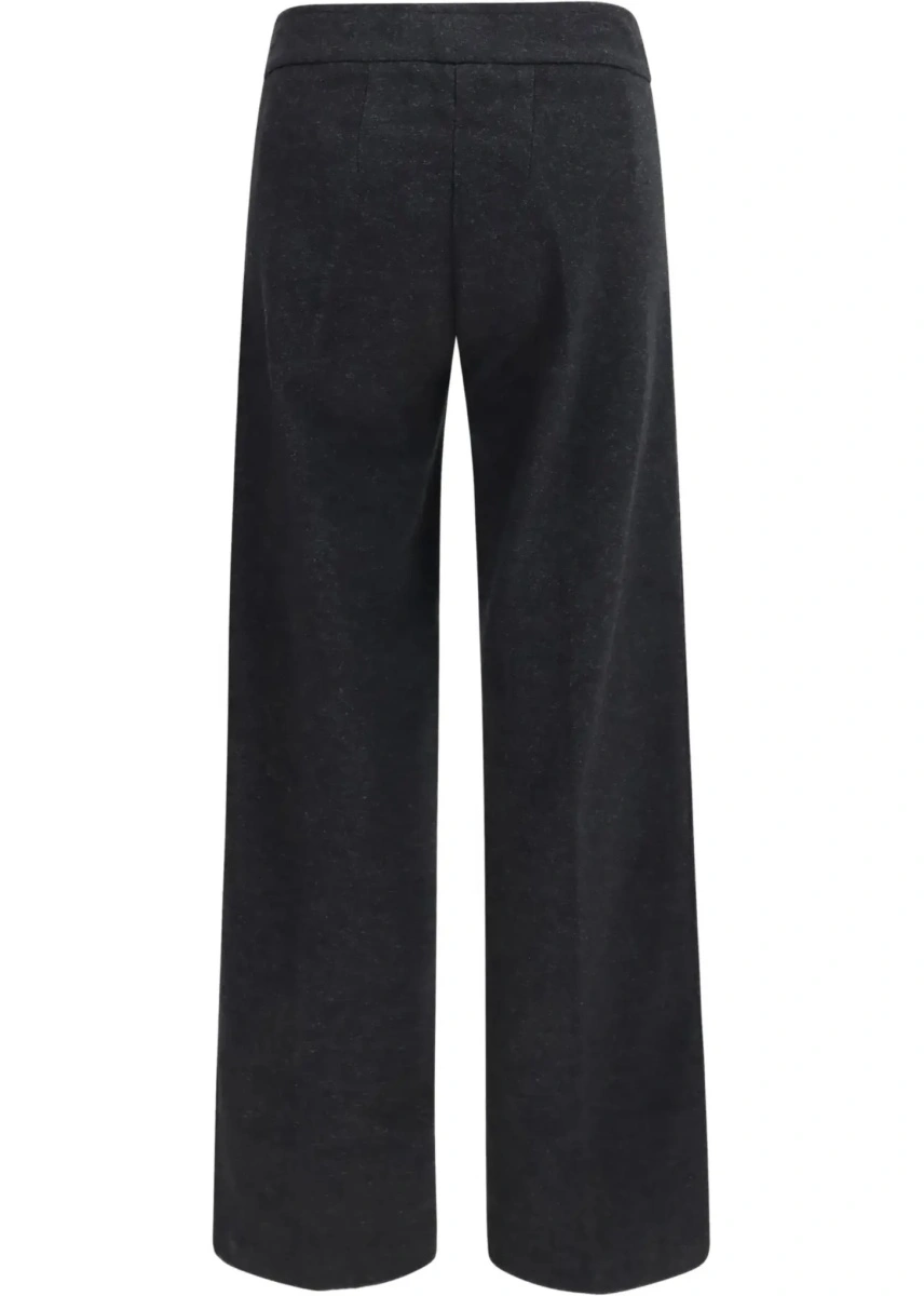 Pantaloni casual AVENUE MONTAIGNE gri din bumbac - Img 4