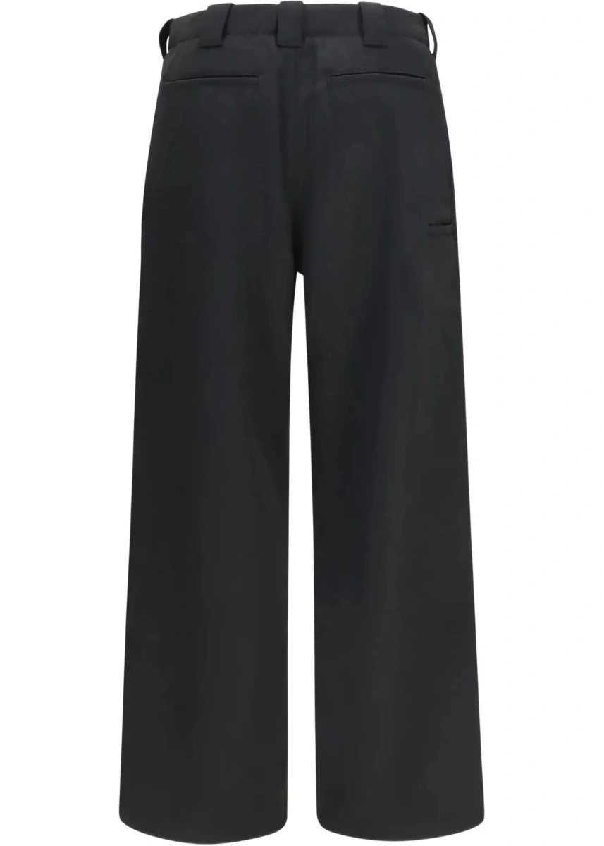 Pantaloni casual Kenzo negri din lana virgina - Img 4