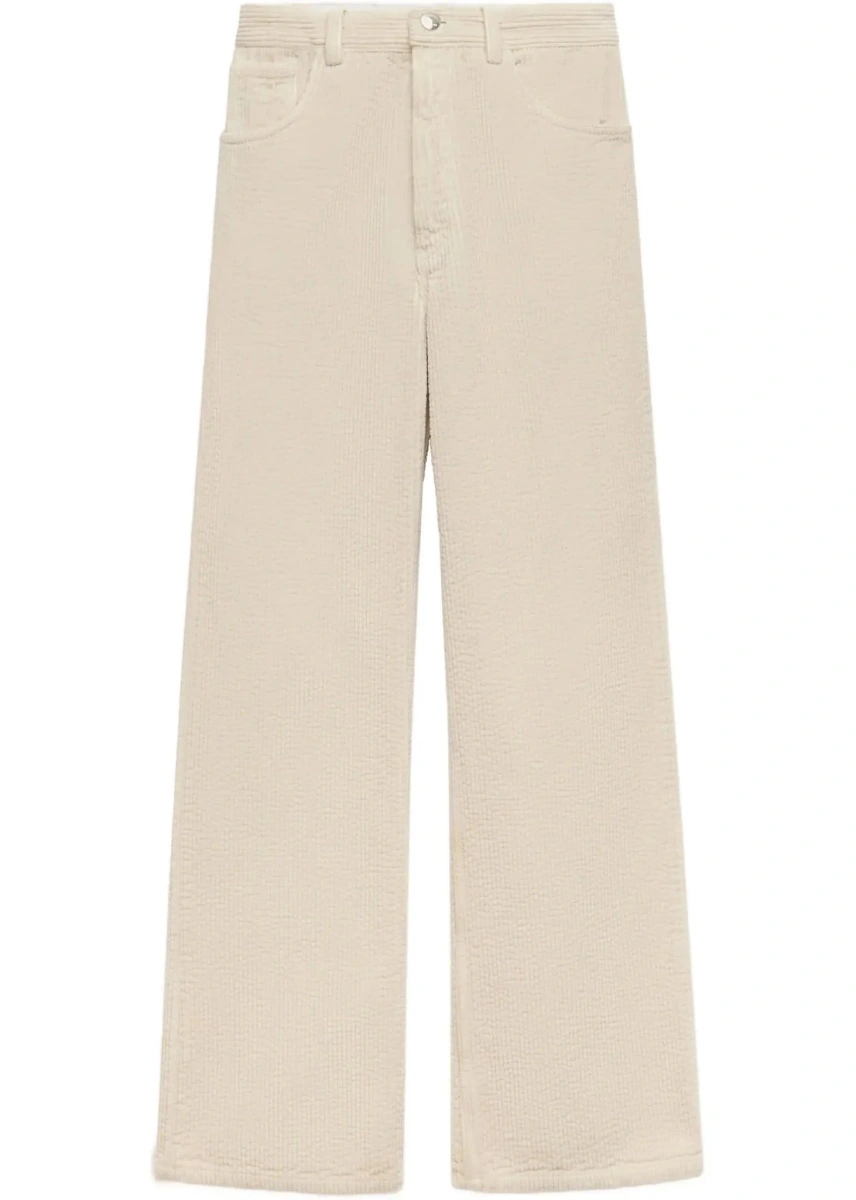 Pantaloni casual Marni multicolor din catifea reiata - Img 8