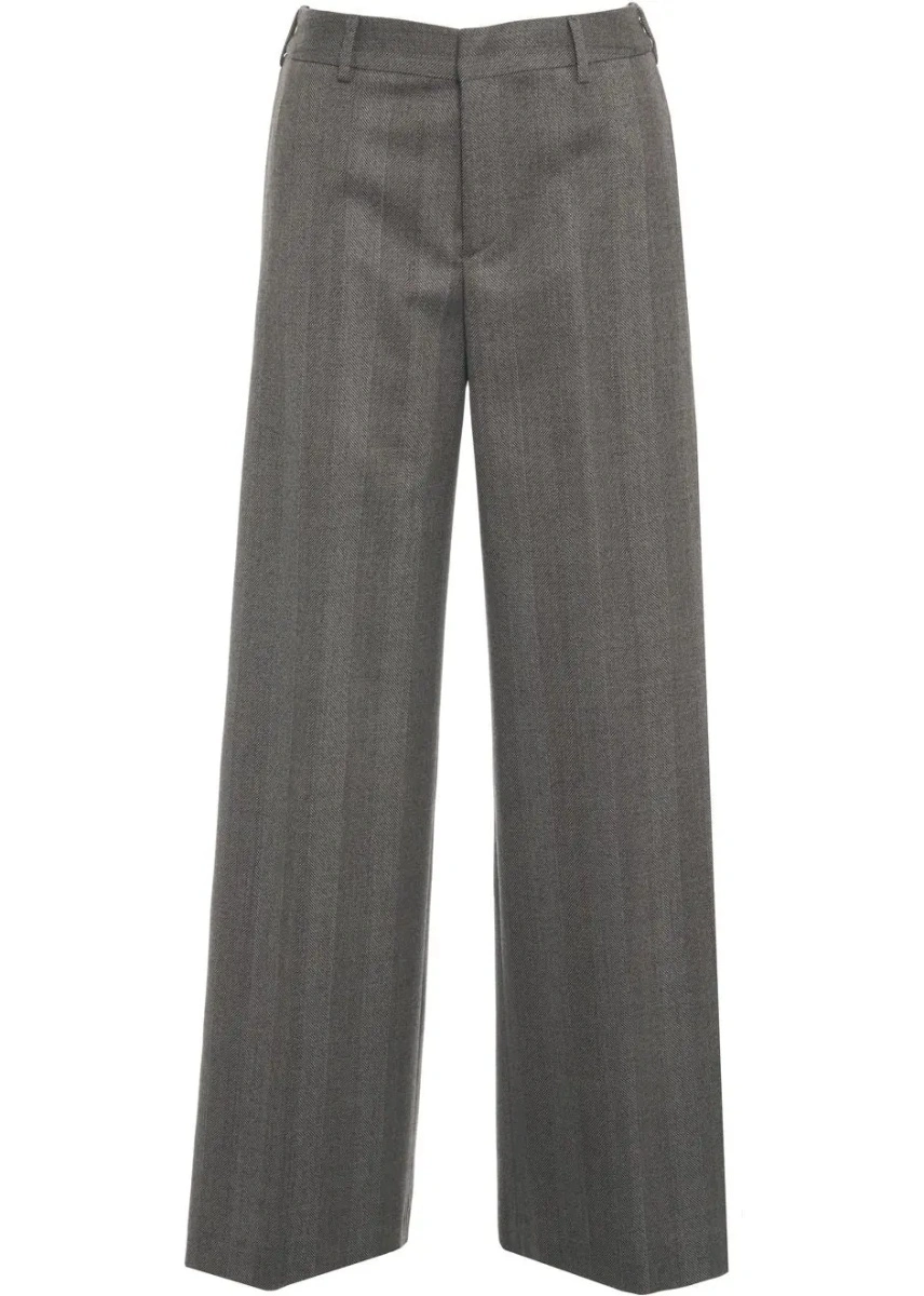 Pantaloni casual PT TORINO gri din lana 'Lorenza' - Img 2