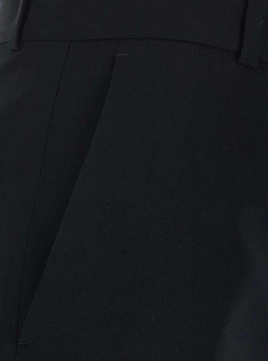 Pantaloni 'Coleman' black Pants with belt loops and side pockets in wool for women - Img 3