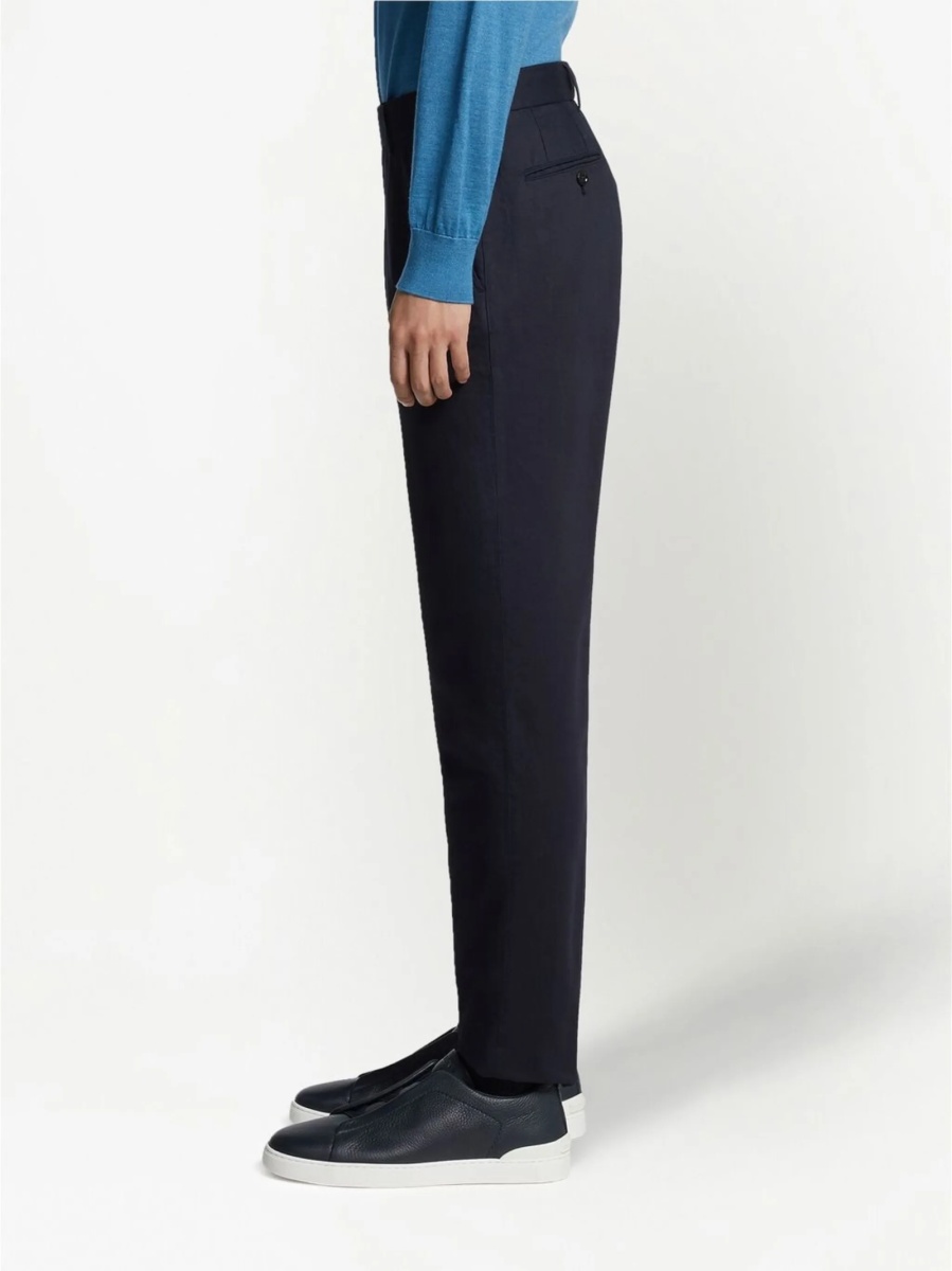 Pantaloni conici ZEGNA albastri - Img 4