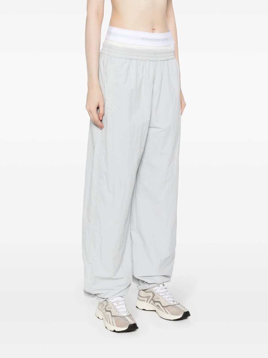 Pantaloni de trening Alexander Wang gri din nylon - Img 3