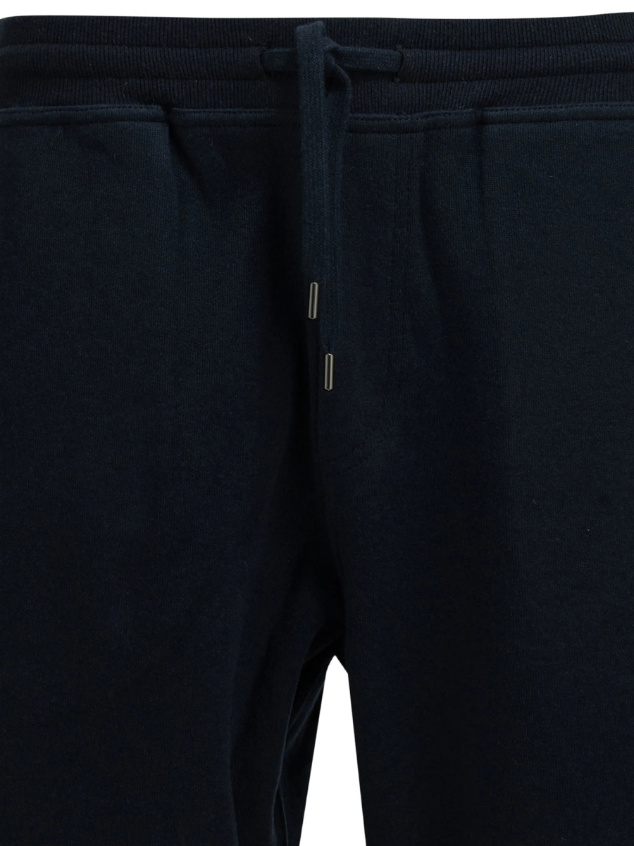 Pantaloni de trening Brunello Cucinelli albastri din casmir si bumbac - Img 3