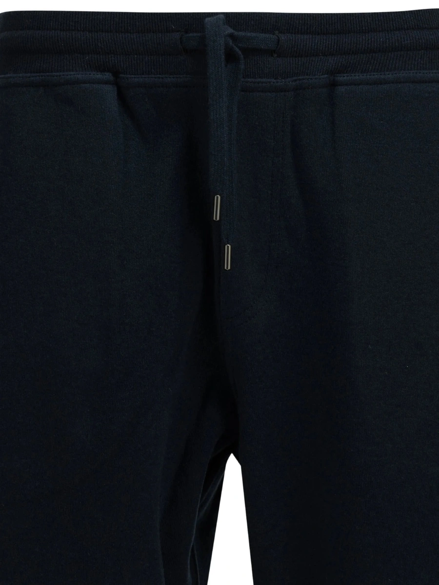 Pantaloni de trening Brunello Cucinelli albastri din casmir si bumbac - Img 3