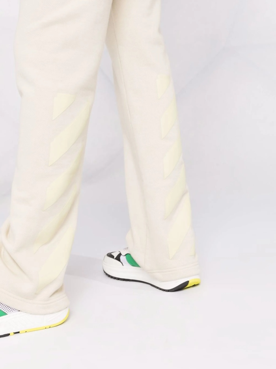 Pantaloni de trening Off-White neutri din bumbac - Img 3