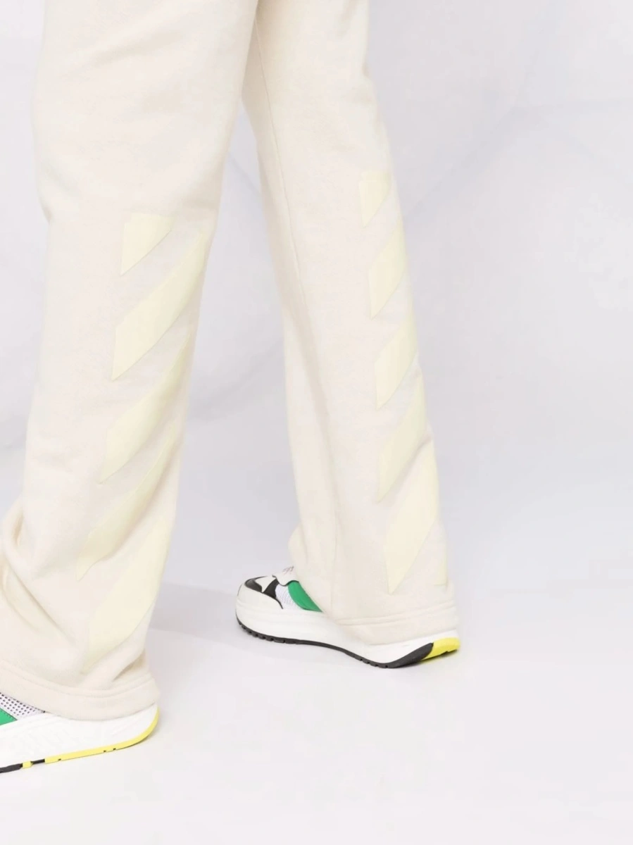 Pantaloni de trening Off-White neutri din bumbac - Img 3