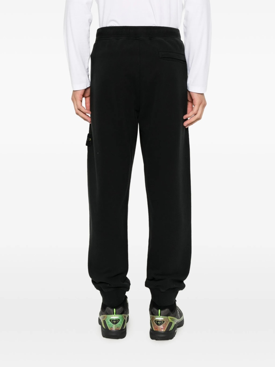 Pantaloni de trening Stone Island negri din bumbac - Img 4