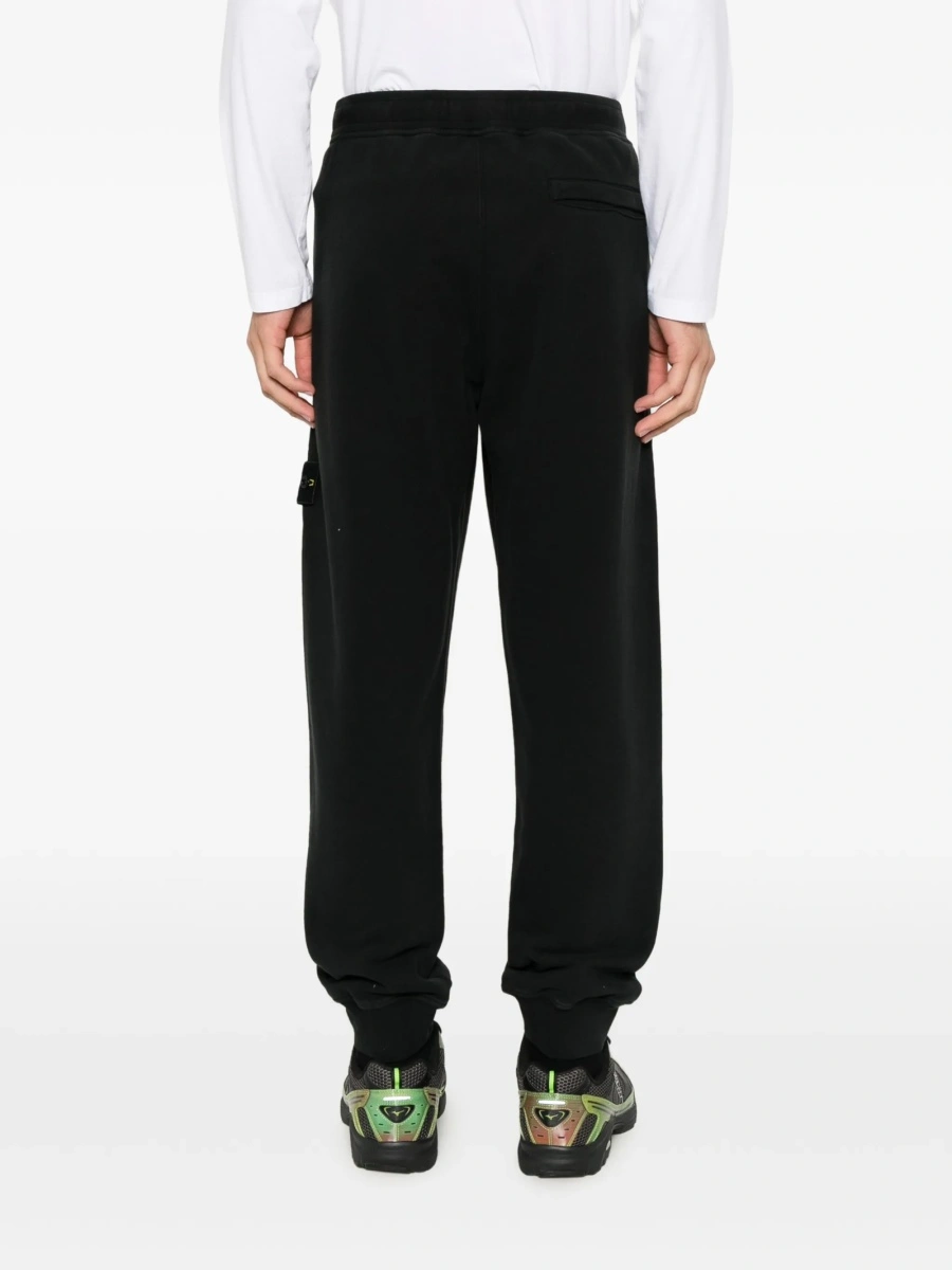Pantaloni de trening Stone Island negri din bumbac - Img 4
