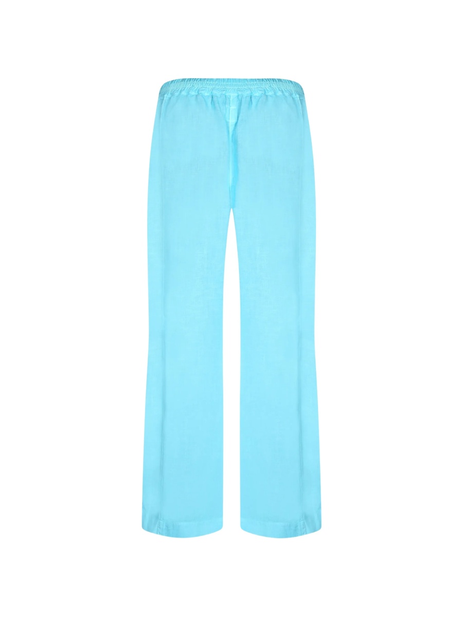 Pantaloni drepti 120% LINO albastri - Img 2