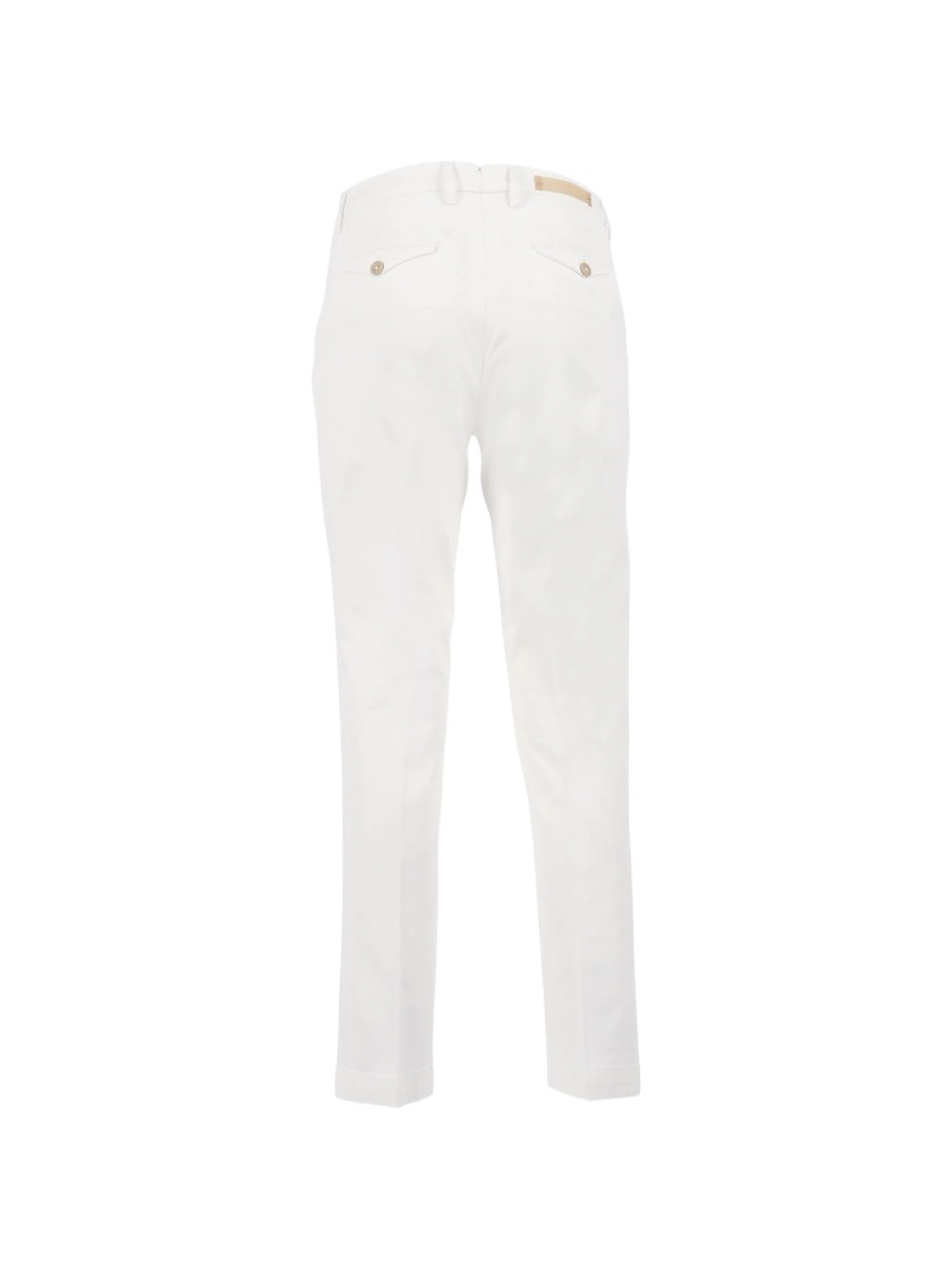 Pantaloni drepti Briglia albi din material textil - Img 2