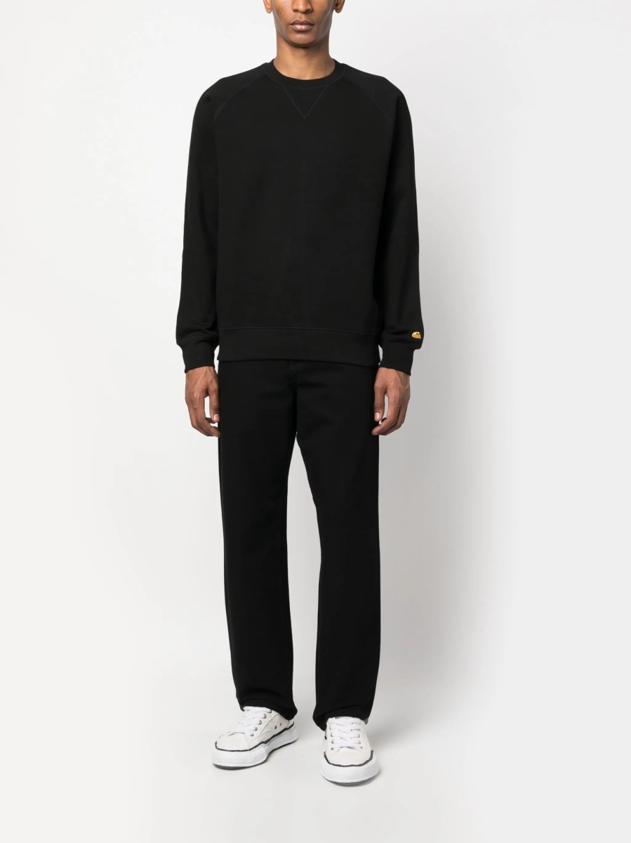 Pantaloni drepti Carhartt negri din bumbac organic - Img 2