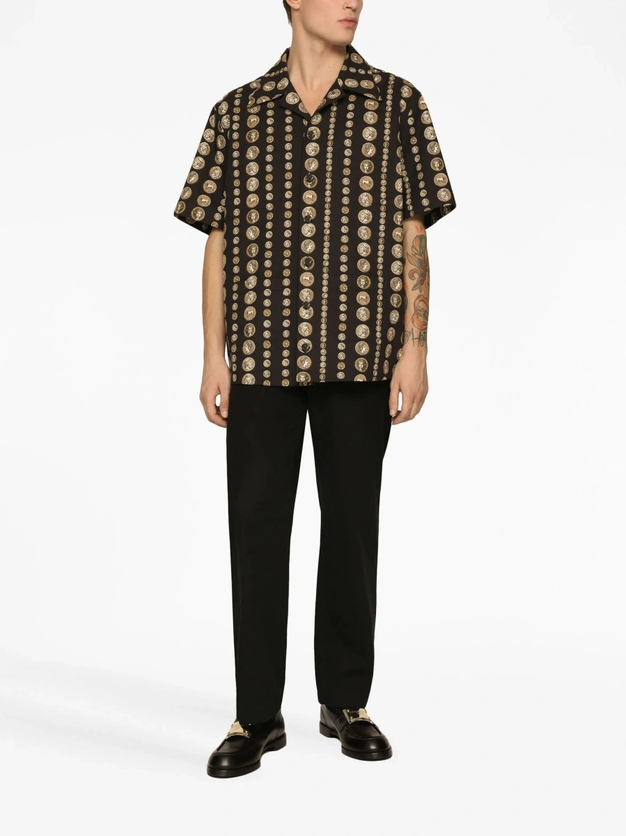 Pantaloni drepti Dolce &amp; Gabbana negri - Img 3