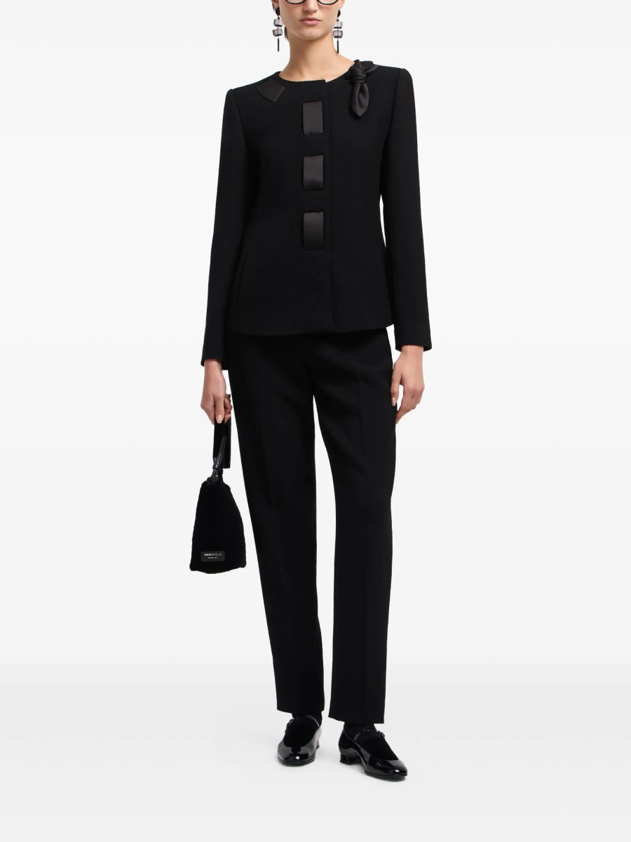 Pantaloni drepti Emporio Armani negri - Img 2