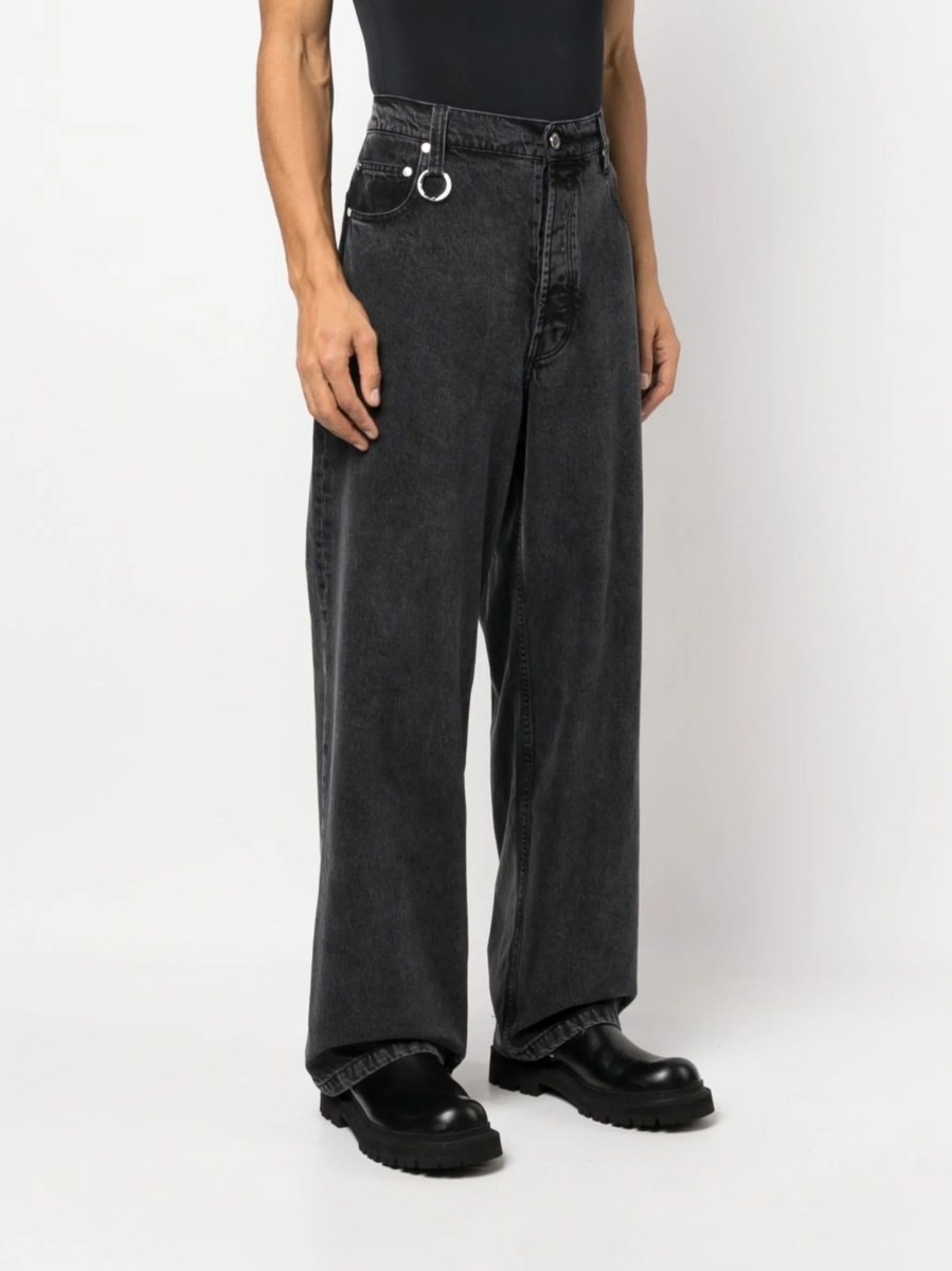 Pantaloni drepti ÉTUDES negri din bumbac organic - Img 3