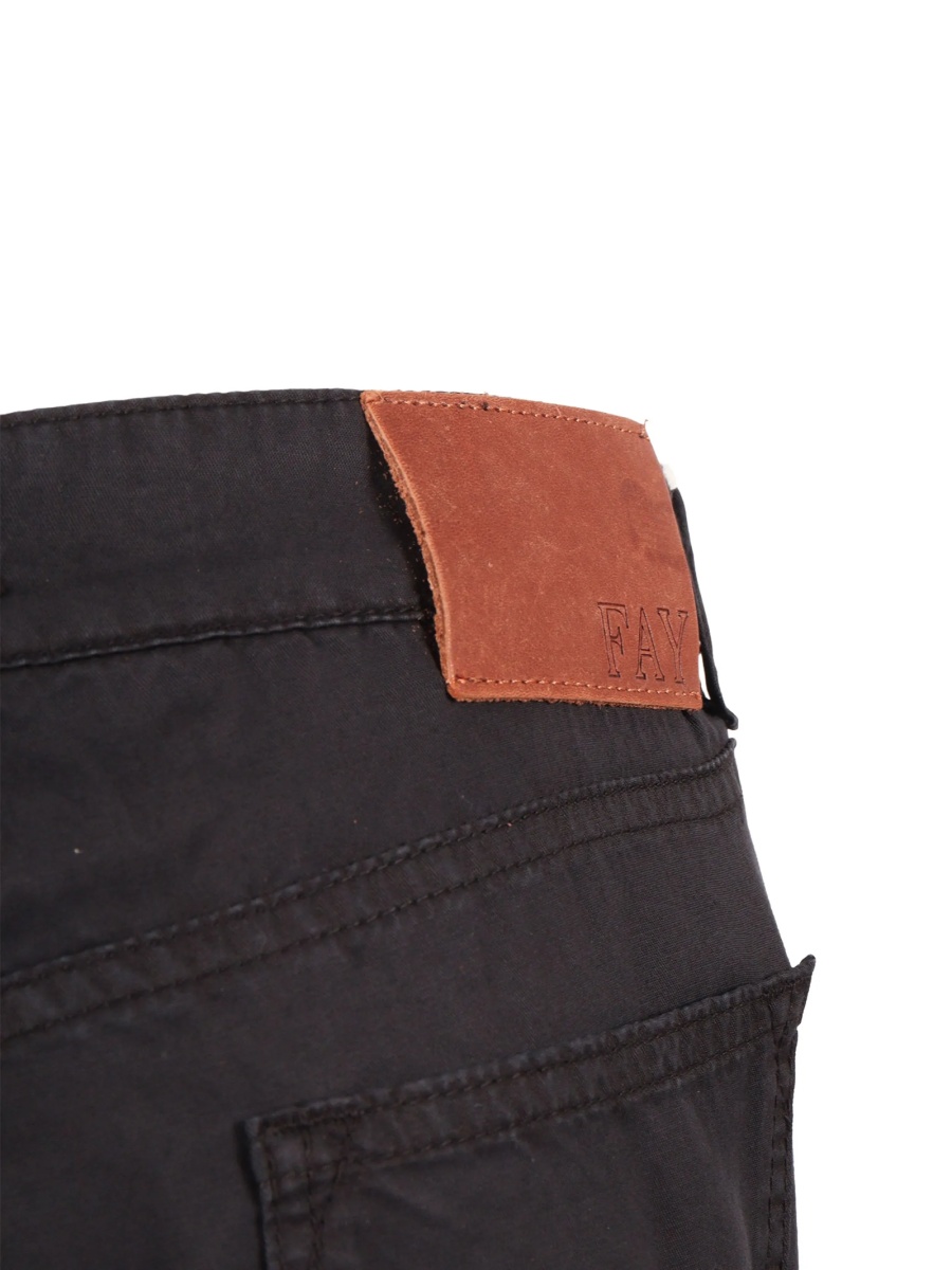 Pantaloni drepti Fay negri - Img 3
